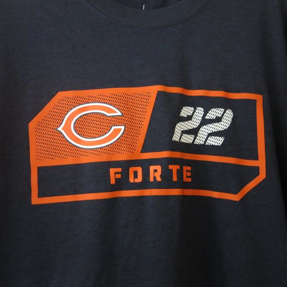 NFL NIKE Dri Fit Chicago Bears Forte 22 Shirt Size S Men's Short Sleeve Blue - Picture 2 of 5